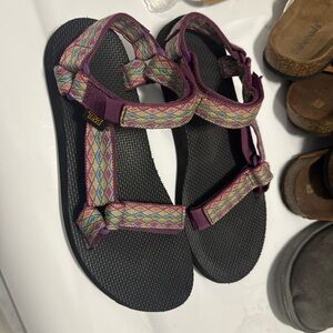 Teva sandals size 9 light wear